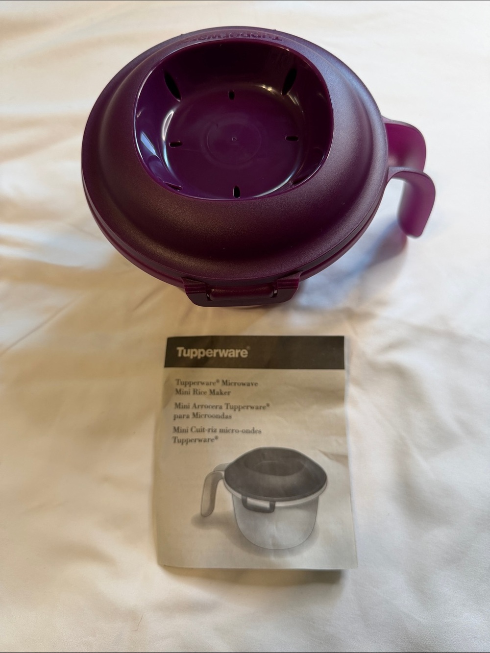 Tupperware Deep Plum Microwave Mini Rice Maker